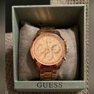 Rose Gold Multifunction Guess Women Watch